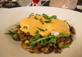 Braised Beef Hash with Chipotle Hollandaise Sauce