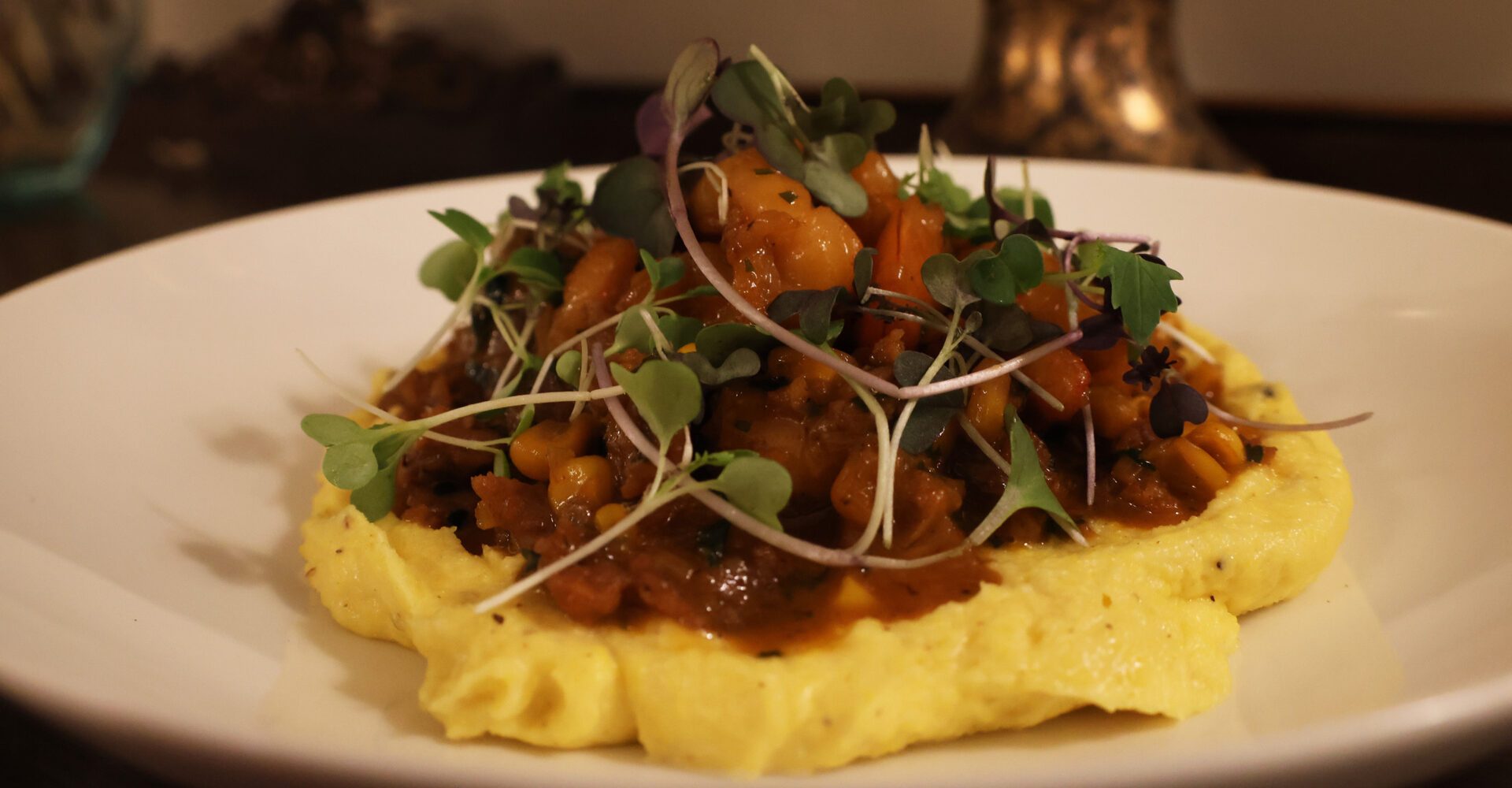 Shrimp & Chorizo with Polenta