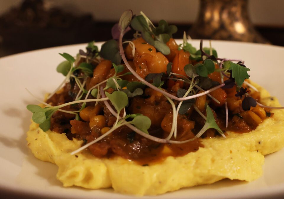 Shrimp & Chorizo with Polenta