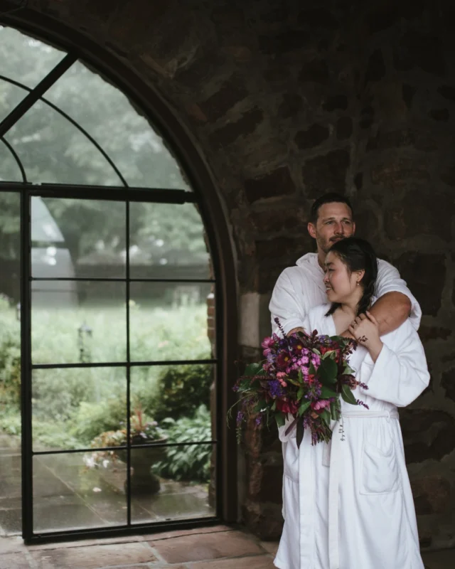 Rain or shine, love always shines through  Last summer, this beautiful couple made memories theyll never forgetrobes, smiles and all. Whether you're planning something casual or elegant, one things for sure: the memories will last forever. At Ste. Annes Spa, we specialize in intimate, personalized weddings and vow renewals, with stunning venues and a stress-free experience. From farm-to-table inspired menus to spa treatments, we take care of the details so you can focus on what matters most: celebrating love.#SteAnnesWeddings