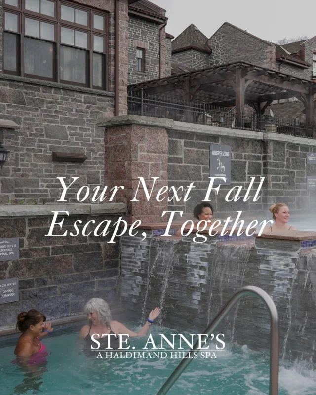 Fall is the perfect season to reconnect. Step into your own spa cottage and enjoy Ste. Anne's Spa, where everything is included: meals, spa amenities, a spa and wellness allowance, and access to our trails and facilities. Gather your friends or family, book a group wellness class, or a private chef dinner and savour quiet moments together. Most cottages include a private hot tub for evening relaxation. Make this autumn one to remember. Call for availability: 1-888-346-6772
