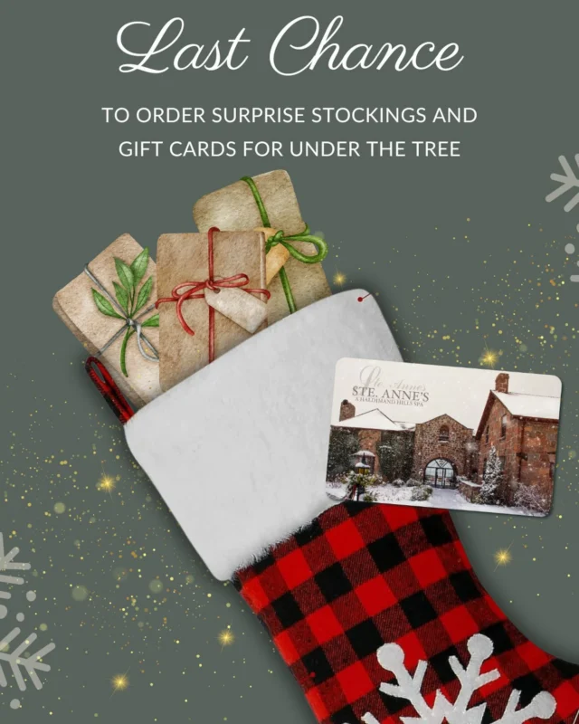 A perfect Christmas-morning surprise.Each stocking is filled with curated goodies from Ste. Annes Bakery, Apothecary and Skin Nourishment line.Place your gift card and stocking orders by December 15 to have them under the tree on time.