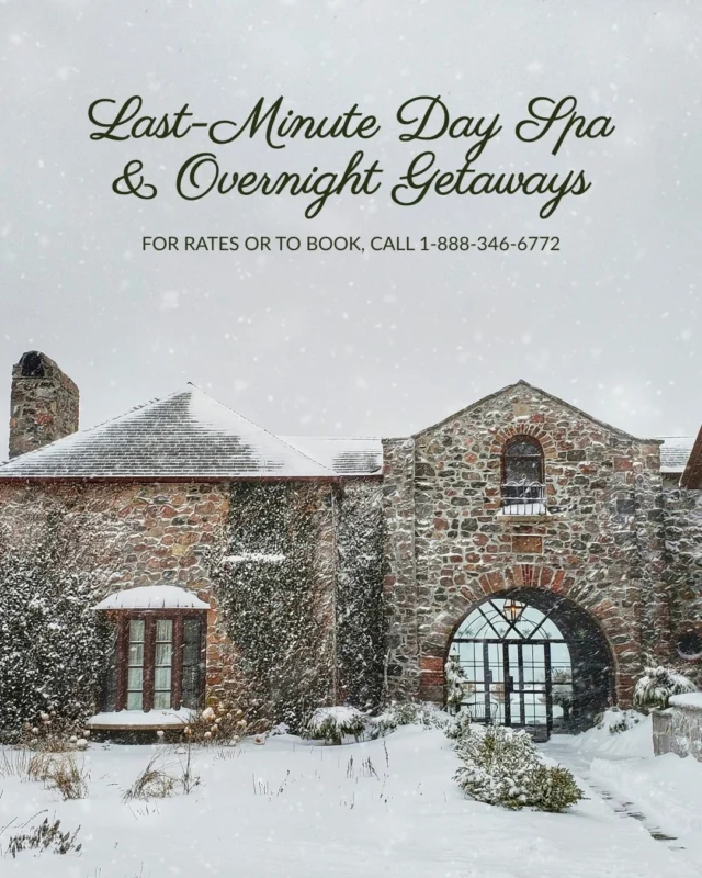 Imagine yourself here this Sunday...quiet countryside, snow falling down around you while you warm up in our thermal pools and nowhere else you need to be.We have a small window of last-minute Day Spa availability this Sunday and beyond, perfect for easing out of the holidays and into the new year at your own pace. If an overnight stay is available, you can extend the pause even further, with more included and the feeling of a true getaway.A gentle way to begin 2026.