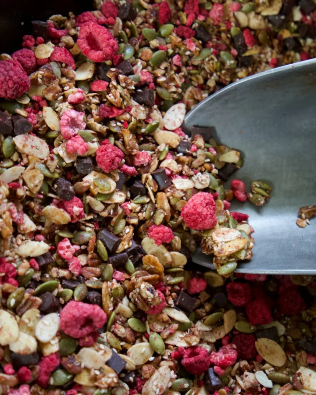 Valentines Day, but make it breakfast  Our Chocolate Raspberry Granola is rich, lightly sweet and just indulgent enough to feel like a treat.