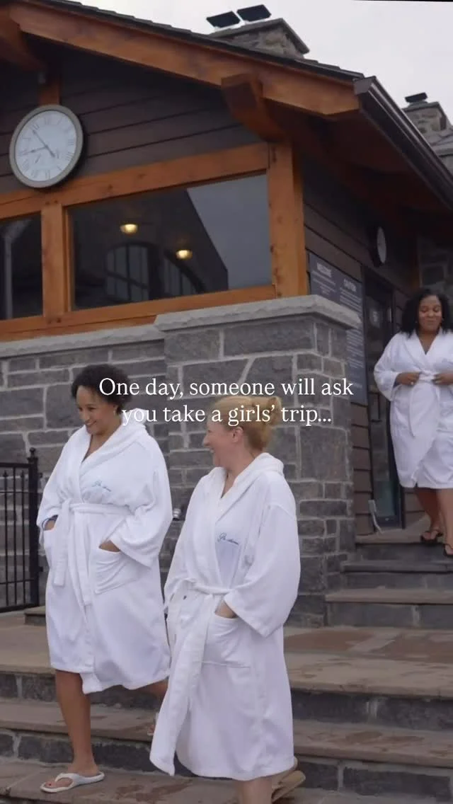 The group chat has been talking about it for months.This is your sign to make it real.Our Overnight Bestie Getaway includes all overnight inclusions, plus a chocolate charcuterie board and our new Ste. Annes bamboo, softest-ever pajamas waiting for you. Spa time together  uninterrupted. Available as a Day Spa Visit as well with a mini mineral mask facial and a Ste. Annes hair towel!Your next girls trip starts here.