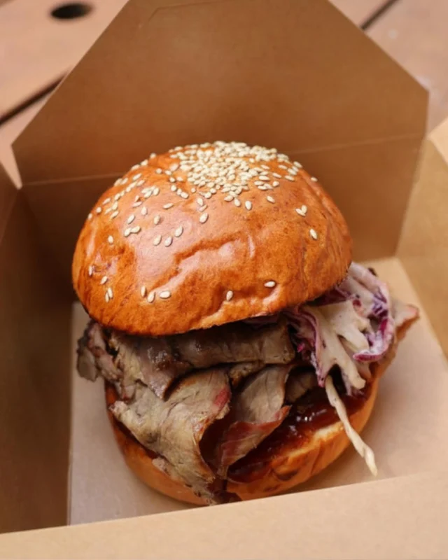 Its back! Our Brisket Sandwich, which youve been craving, is returning on April 23rd. Whos hungry?