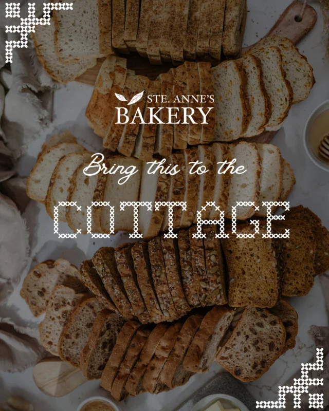 Bring this to the cottage Fresh-baked gluten-free bread, sliced and ready.Perfect for slow mornings, quick sandwiches between dock dips and those simple cottage breakfasts.