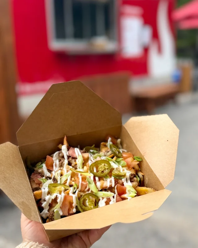 We dont say this lightlybut this might be our most unhinged poutine yet.Cheesy melty sauce, ground beef, gravy, curds, sour cream, jalapeos, tomatoes and fries all in one bite.Its loud. Its messy. Its only here until the end of May.