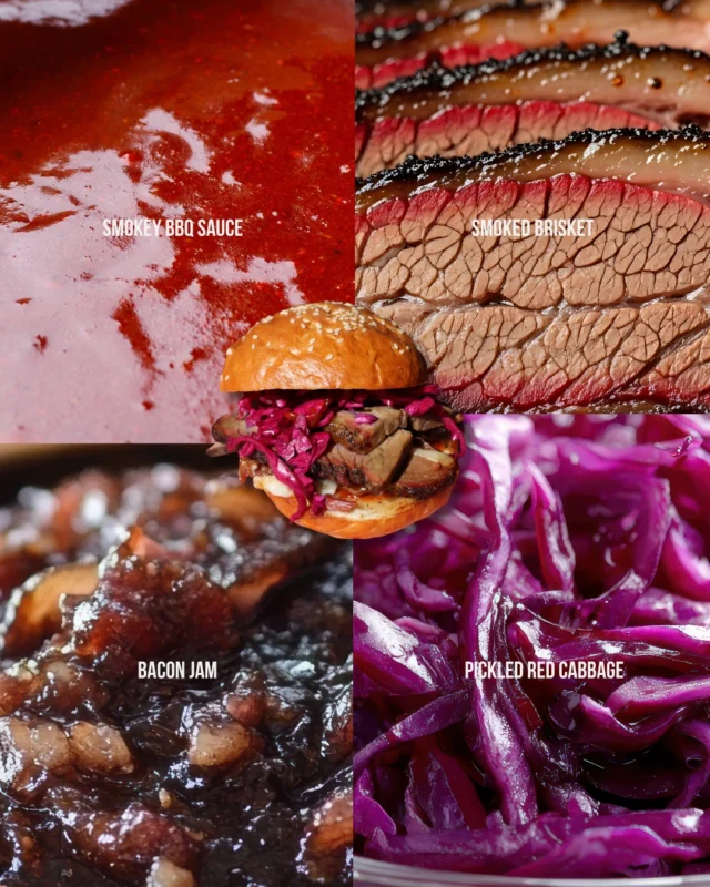 The perfect mix for a tasty bite! Dive into our Smoked Beef Brisket Sandwich and enjoy every smoky, savoury and tangy bite! ----#academyhillgrill #foodtruckeats #northumberlandeats #graftoneats